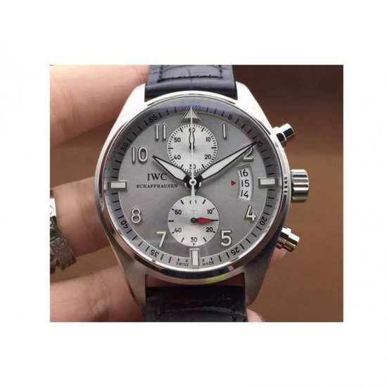 IWC Pilot IW387808 Chronograph Stainless Steel Gray Dial Swiss 7