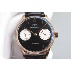 IWC Portuguese IW5001 Rose Gold Black & White Dial Swiss 520