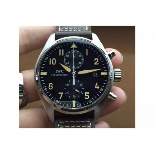 IWC Pilot IW387808 Chronograph Stainless Steel Black Dial Swiss