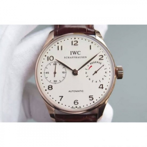 IWC Portuguese IW5001 Rose Gold White Dial Swiss 52010