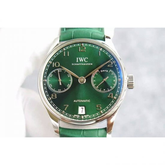 IWC Portuguese IW5007 Stainless Steel Green Dial Swiss 52010