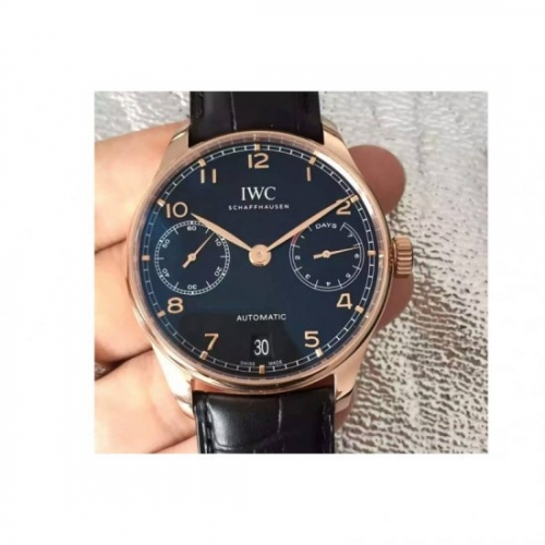 IWC Portuguese IW500701 Rose Gold Black Dial Swiss 52010