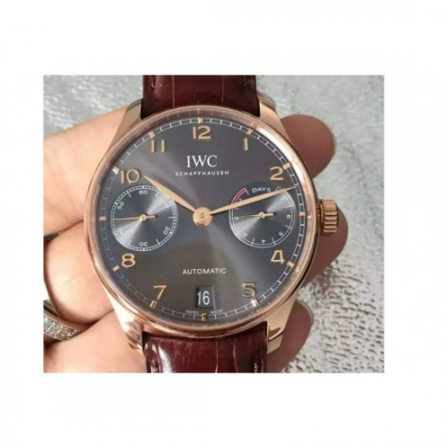 IWC Portuguese IW500702 Rose Gold Gray Dial Swiss 52010