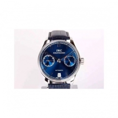 IWC Portuguese IW5007 Power Reserve Stainless Steel Blue Dial Sw