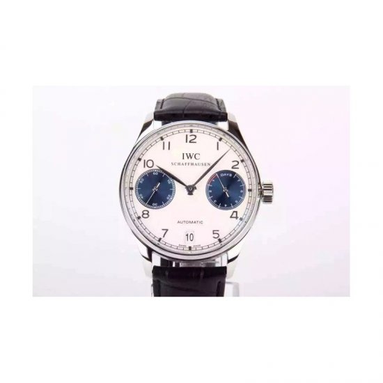 IWC Portuguese IW500703 Power Reserve Stainless Steel White &