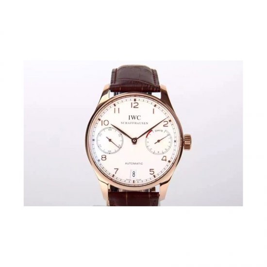 IWC Portuguese IW500701 Power Reserve Rose Gold White Dial Swiss