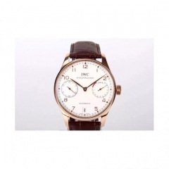 IWC Portuguese IW500701 Power Reserve Rose Gold White Dial Swiss