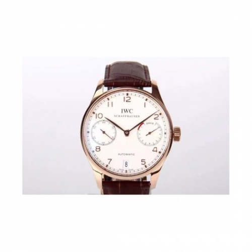 IWC Portuguese IW500701 Power Reserve Rose Gold White Dial Swiss