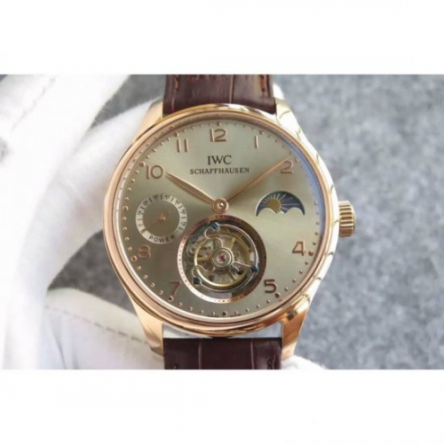 IWC Portuguese Regulateur Tourbillon Rose Gold Green Dial Swiss