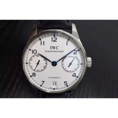 IWC Portuguese IW500705 Power Reserve Stainless Steel White Dial