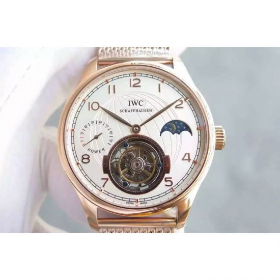 IWC Portuguese Regulateur Tourbillon Rose Gold White Dial Swiss