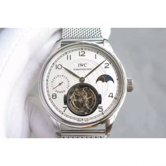 IWC Portuguese Regulateur Tourbillon Stainless Steel White Dial