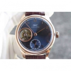 IWC Portuguese Tourbillon IW5463 Rose Gold Blue Dial Swiss IWC T