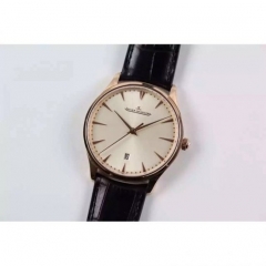 Jaeger-LeCoultre Master Ultra Thin Date Rose Gold White Dial Swi