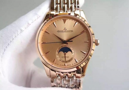 Jaeger-LeCoultre Master Ultra Thin Moon Rose Gold Gold Dial Swis