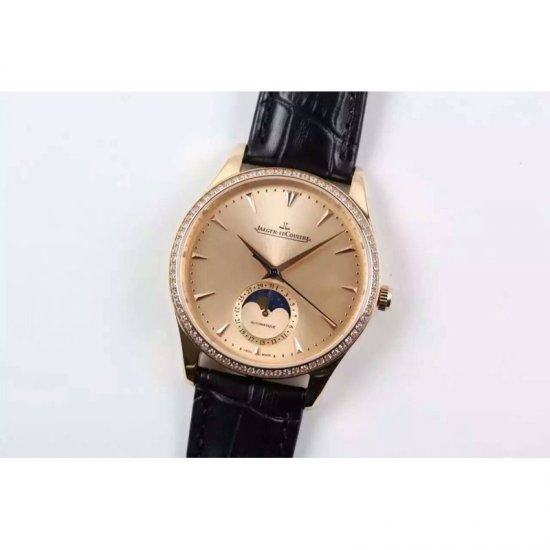 Jaeger-LeCoultre Master Ultra Thin Moon Rose Gold Gold Dial Swis