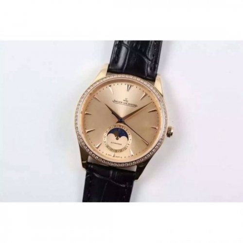 Jaeger-LeCoultre Master Ultra Thin Moon Rose Gold Gold Dial Swis