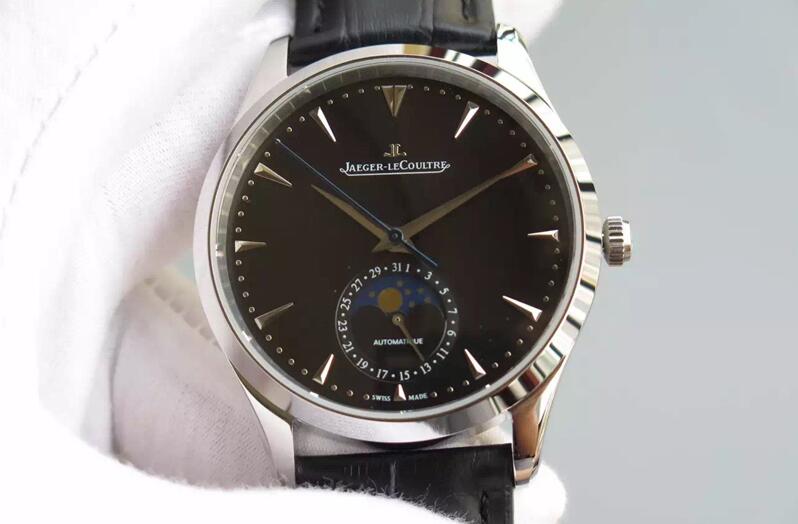 Jaeger-LeCoultre Master Ultra Thin Moon Stainless Steel Black Di