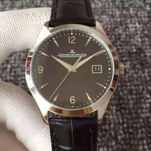 Jaeger-LeCoultre Master Ultra Thin Date Stainless Steel Black Di