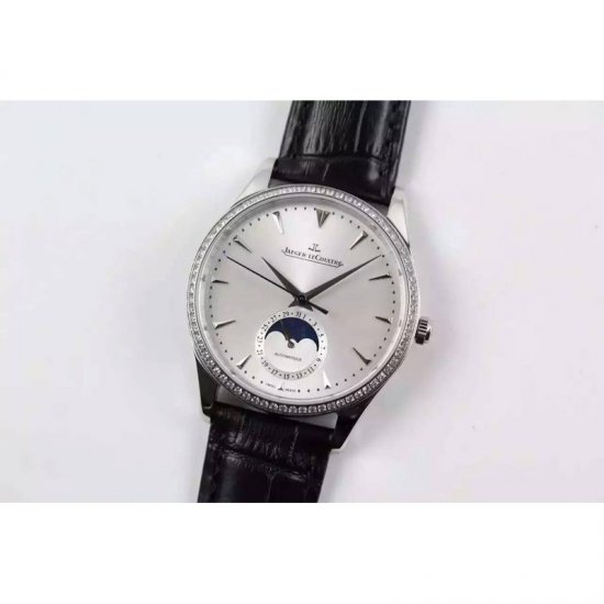 Jaeger-LeCoultre Master Ultra Thin Moon Stainless Steel White Di