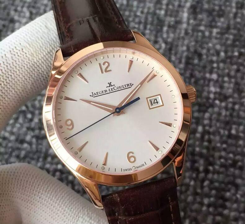 Jaeger-LeCoultre Master Ultra Thin Date Rose Gold White Dial Swi