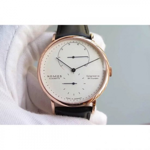 Nomos Lambda Rose Gold White Dial German DUW 1001