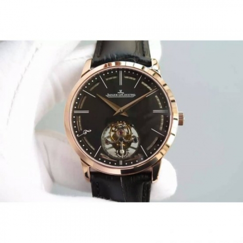 Jaeger-LeCoultre Master Ultra Thin Tourbillon Rose Gold Black Di