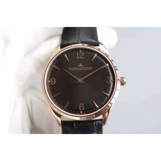 Jaeger-LeCoultre Master Ultra Thin Rose Gold Black Dial Swiss JL