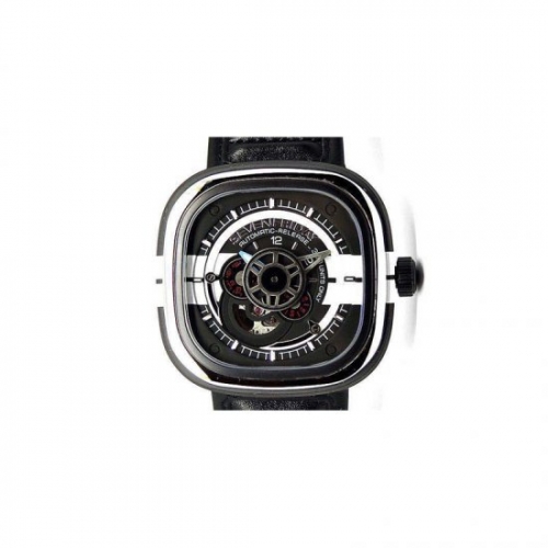 SevenFriday P3 BB PVD Black & White Dial Miyota 82S7