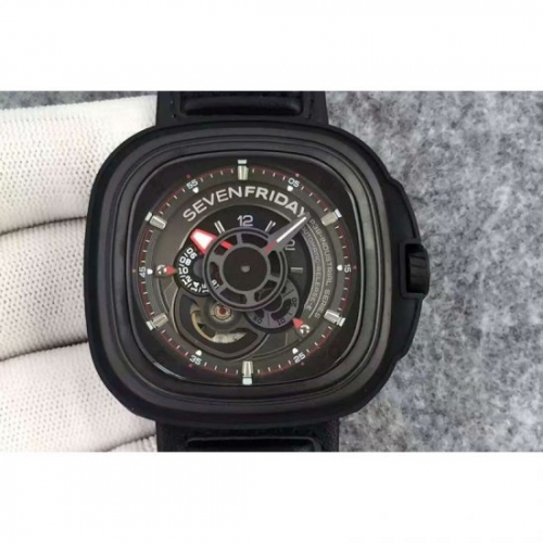 SevenFriday Industrial Engines SF-P3/01 B0562 PVD Black Dial Miy