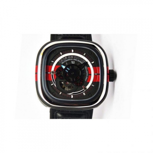 SevenFriday P3 BB PVD Black & Red Dial Miyota 82S7