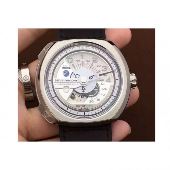 SevenFriday V1/01 Stainless Steel White Dial Miyota 82S7