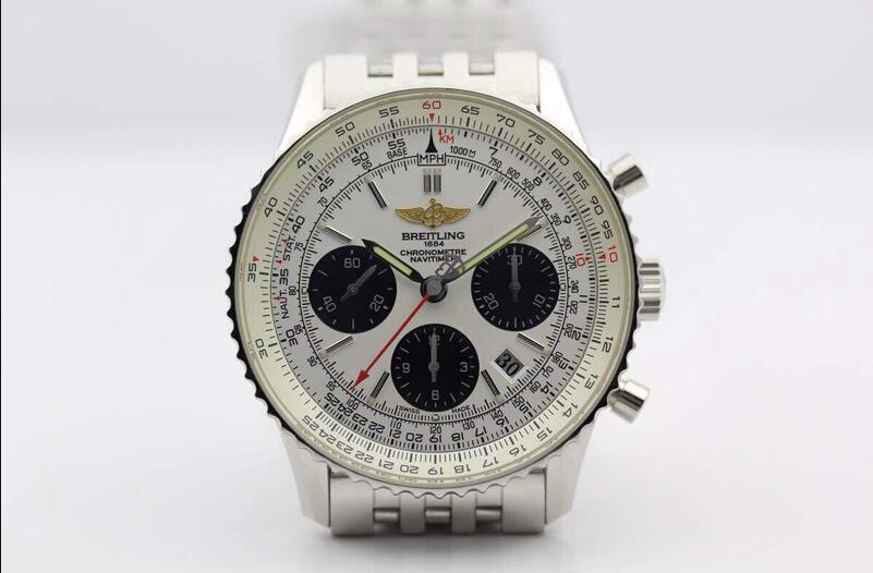 Breitling Navitimer Chronograph White Dial SWISS 7750