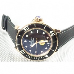 Blancpain Fifty Fathoms No Radiaction 24K Rose Gold Plated Black