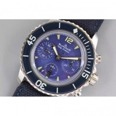 Blancpain Fifty Fathoms Flyback Stainless Steel Blue Dial Swiss