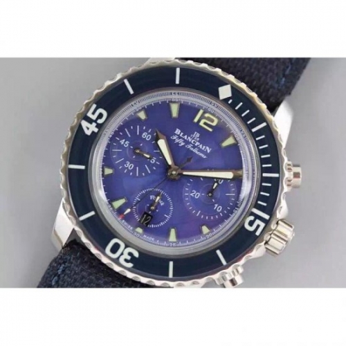 Blancpain Fifty Fathoms Flyback Stainless Steel Blue Dial Swiss