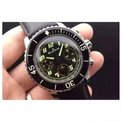 Blancpain Fifty Fathoms Flyback Stainless Steel Black Dial Swiss