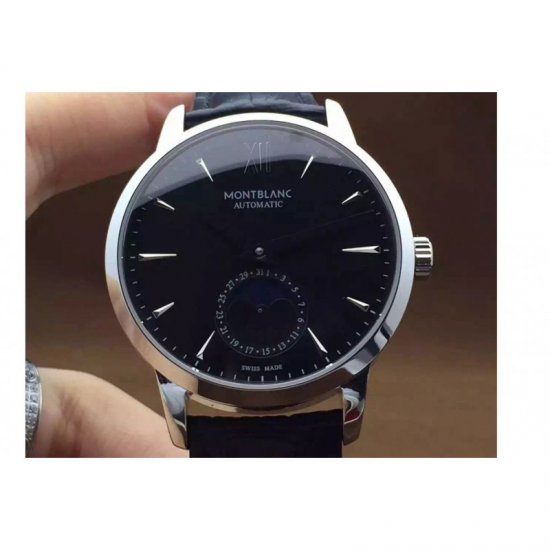 Montblanc Meisterstuck Heritage Moonphase Stainless Steel Black