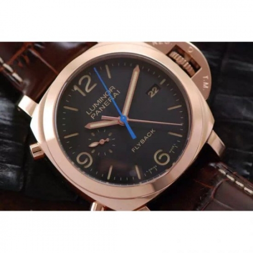 Panerai Luminor 1950 PAM 525 Rose Gold Black Dial Swiss P9100