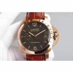 Panerai Luminor Marina 1950 PAM 393 Rose Gold Black Dial Swiss P