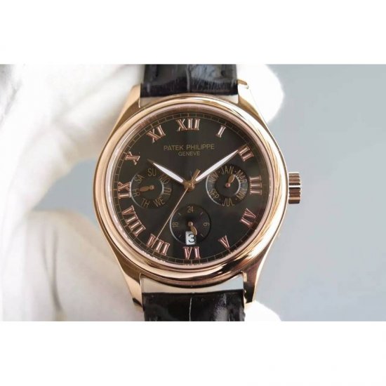 Patek Philippe Annual Calendar 5035R Rose Gold Black Dial Swiss