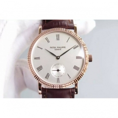 Patek Philippe Calatrava 5119R Rose Gold White Dial Swiss 215PS