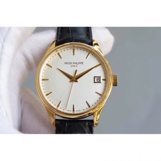 Patek Philippe Calatrava 5227 Yellow Gold White Dial Swiss 324SC