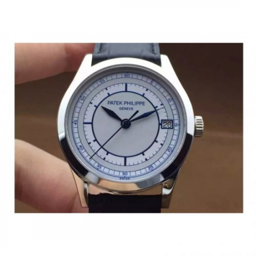 Patek Philippe Calatrava 5296 Stainless Steel White & Blue D