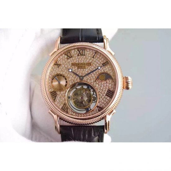 Patek Philippe Tourbillon Moonphase Power Reserve Rose Gold Diam