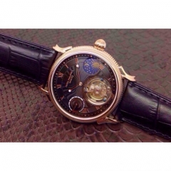 Patek Philippe Tourbillon Moonphase Power Reserve Rose Gold Blac