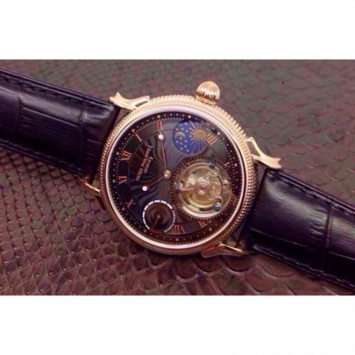 Patek Philippe Tourbillon Moonphase Power Reserve Rose Gold Blac