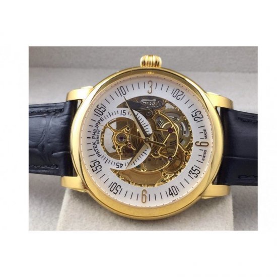 Patek Philippe Calatrava Skeleton Yellow Gold Skeleton & Whi