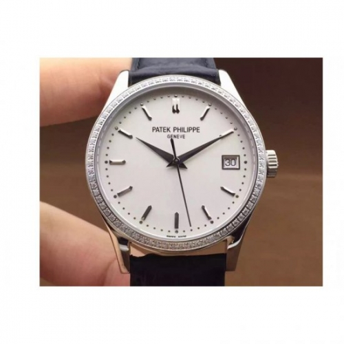 Patek Philippe Calatrava 5296 Stainless Steel Diamonds Bezel Swi