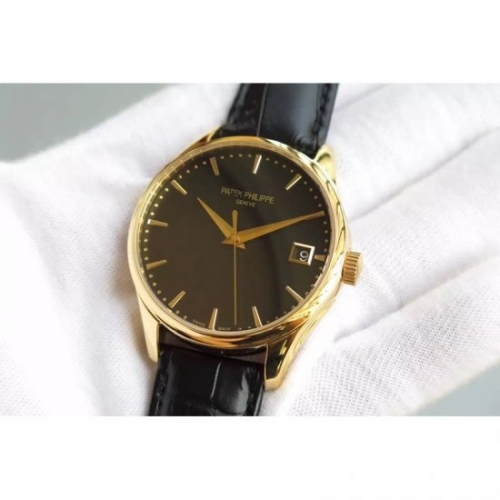 Patek Philippe Calatrava 5227 Yellow Gold Black Dial Swiss 324SC